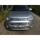 Защита передняя овальная 75х42 мм ТСС для Mitsubishi Outlander 2012-2014