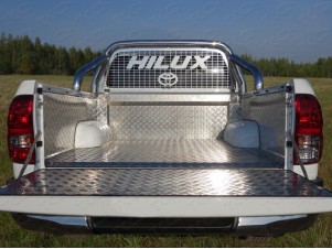 Защитный алюминиевый вкладыш в кузов автомобиля (комплект) для Toyota Hilux, Hilux Exclusive 2015-н.в. №TOYHILUX15-19